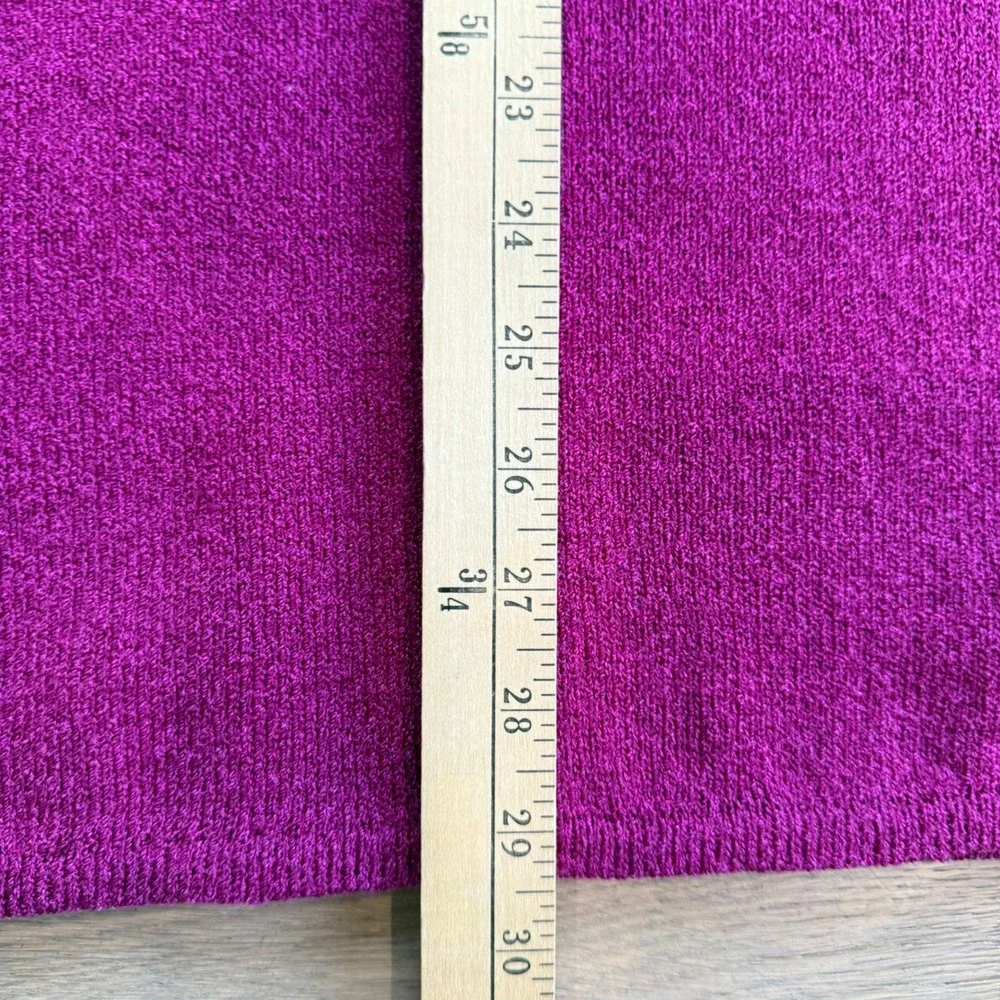 Jessica Knits Two Piece Skirt Set Magenta Metallic Sparkle Knit Midi Medium VTG - Picture 12 of 16